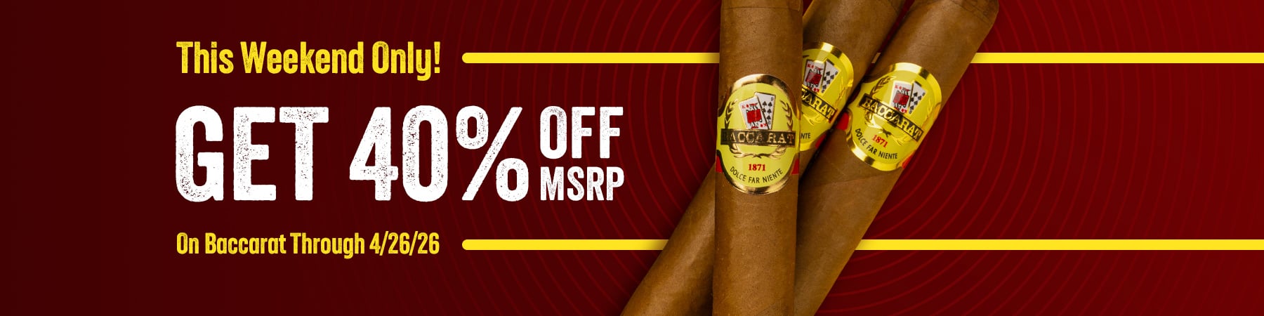 Get 40% Off MSRP on Baccarat purchases