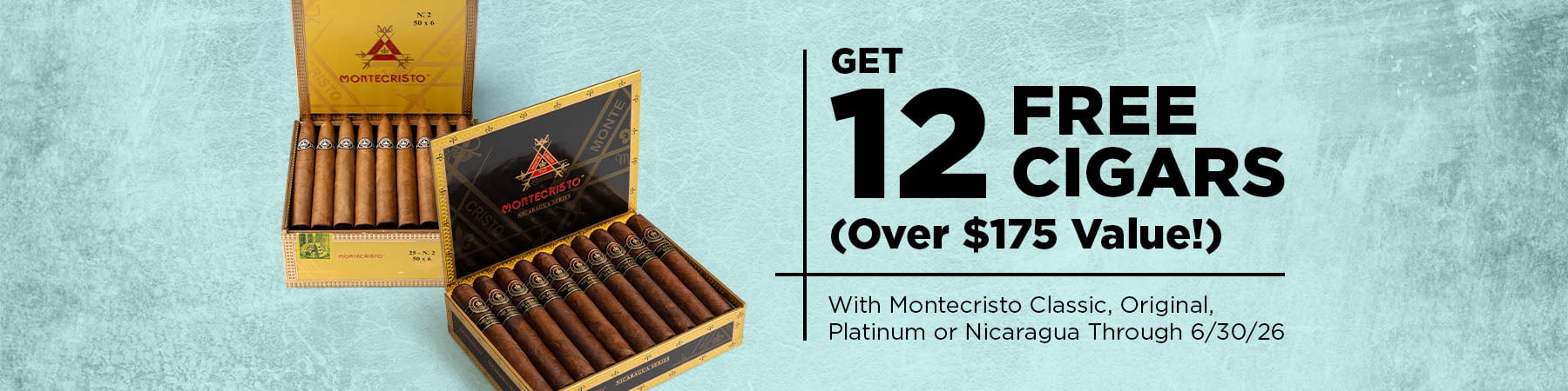 Get 12 Free Cigars with select purchase